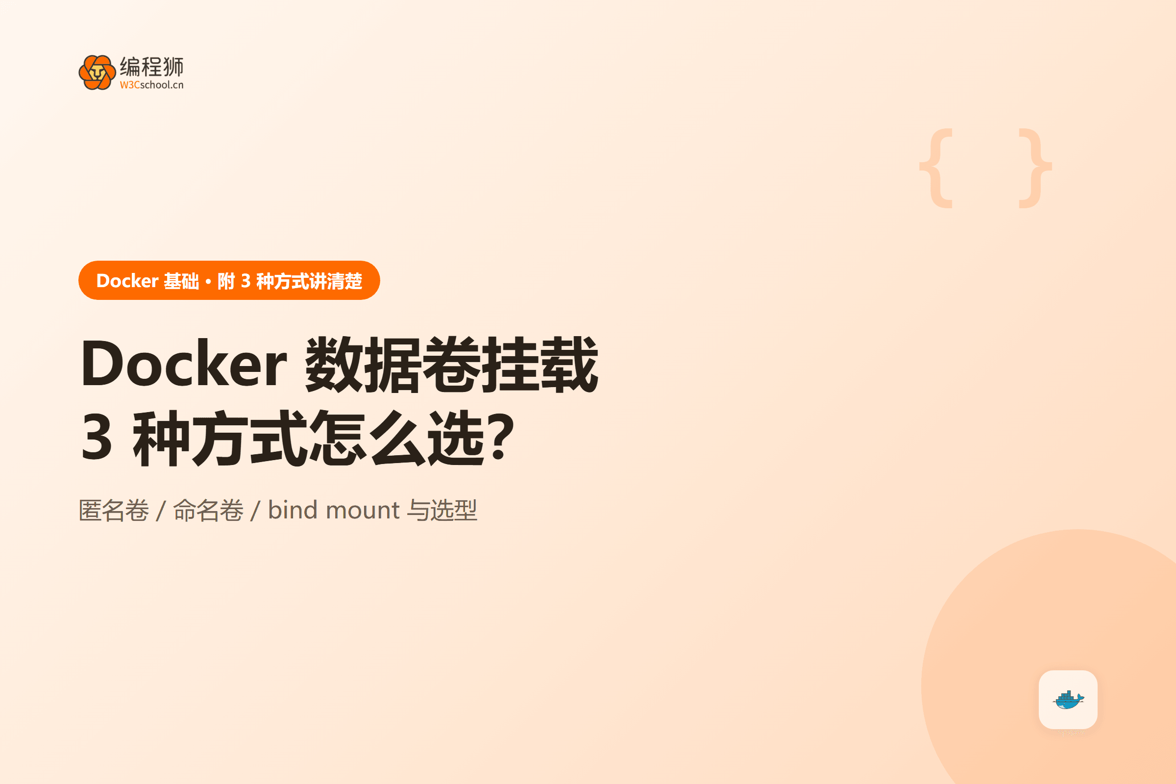 Docker 数据卷挂载3 种方式怎么选?
