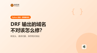 DRF 输出的接口返回域名不对怎么办？按现象定位再修