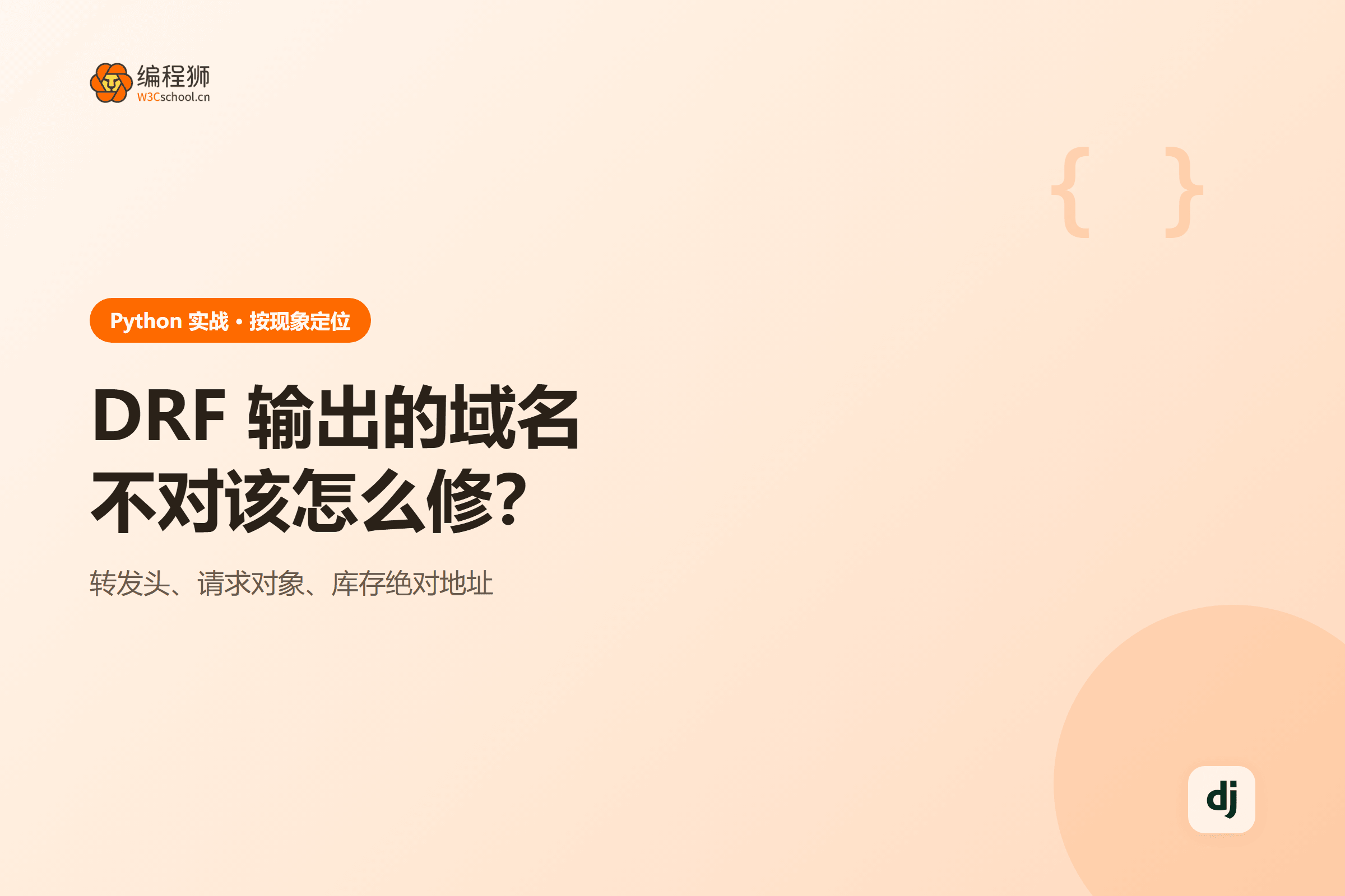 DRF 输出的域名不对该怎么修？